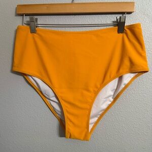 Cupshe High Waist Orange Bathing Suit Bottoms Women’s Size XL NWT